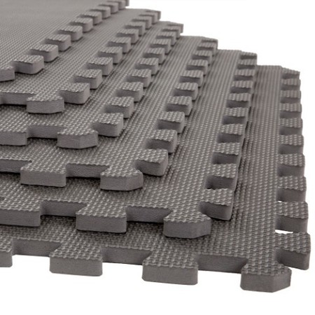 Fleming Supply Foam Floor Mat Tiles, 6 Interlocking 24 x 24 Pieces, Padding for Classrooms, Exercise Rooms 549431CBQ